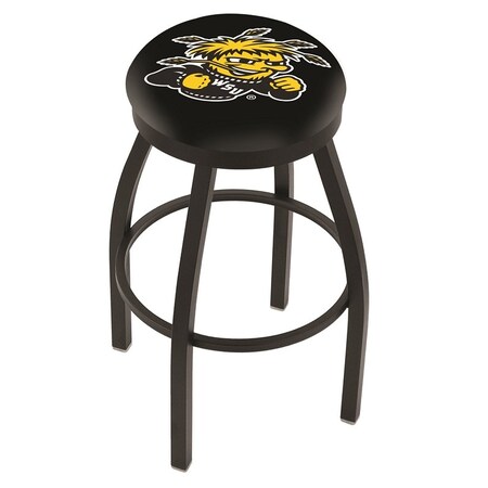30 Blk Wrinkle Wichita State Swivel Bar Stool,Accent Ring